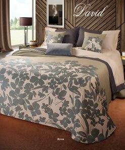 Coordinato Estivo  Copriletto e lenzuolo raso cotone  David Home Salvia