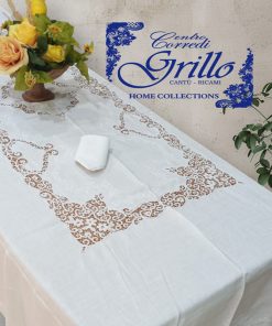 Esmeralda Servizio tavola lino Bellora Cantù  a mano colore bianco