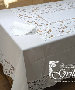 Corte d'intaglio Servizio Tavola misto lino  6 o 12 posti